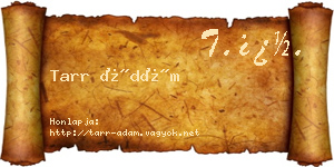 Tarr Ádám névjegykártya